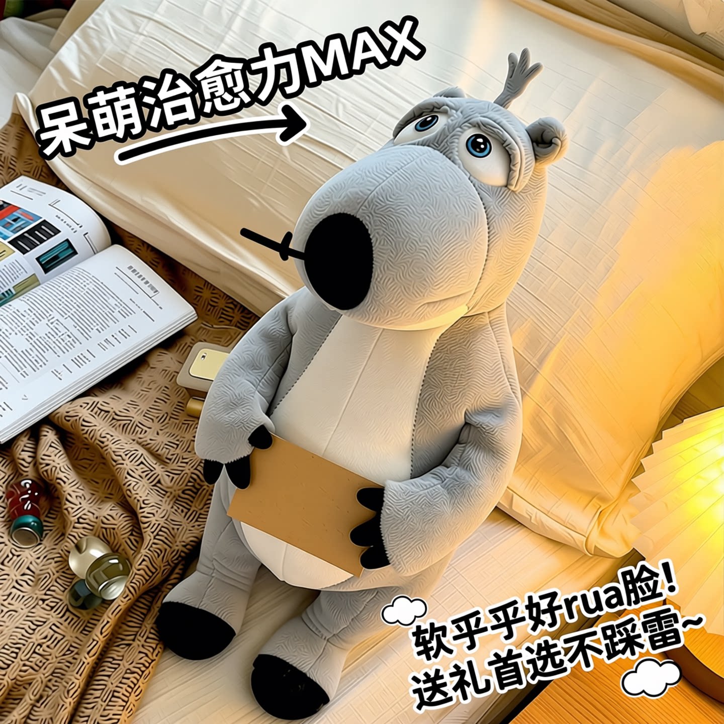 可爱倒霉熊玩偶毛绒玩具贝肯熊公仔大号睡觉抱枕儿童生日礼物女