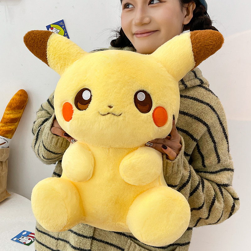 宝可梦皮卡丘大号毛绒抱枕送儿童