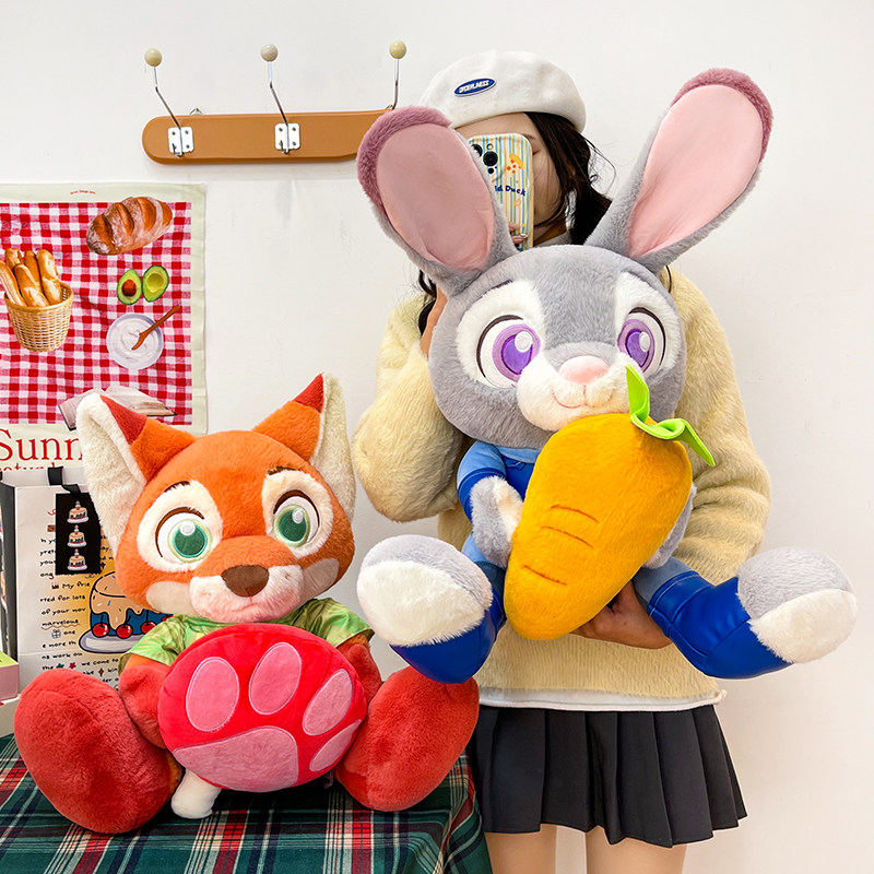疯狂动物朱迪尼克毛绒玩偶公仔大号胡萝卜狐狸兔子娃娃儿童礼物