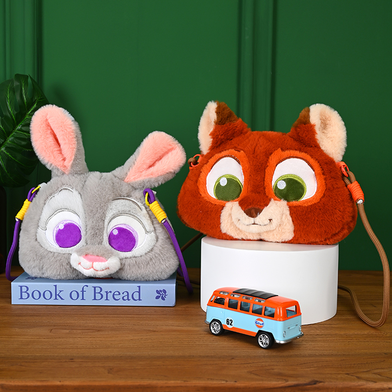 可爱动物城毛茸茸卡通兔子毛绒包包儿童可爱玩偶单肩毛绒挎毛毛包