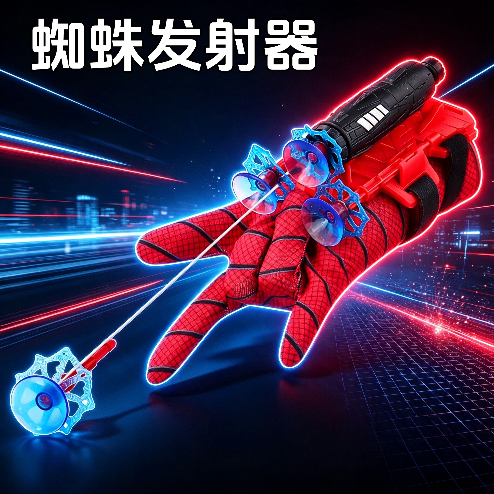 蜘蛛侠蛛丝发射器手套头套玩具