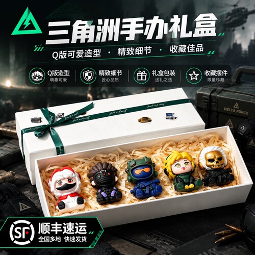顺丰发货三角洲行动Q版手办礼盒
