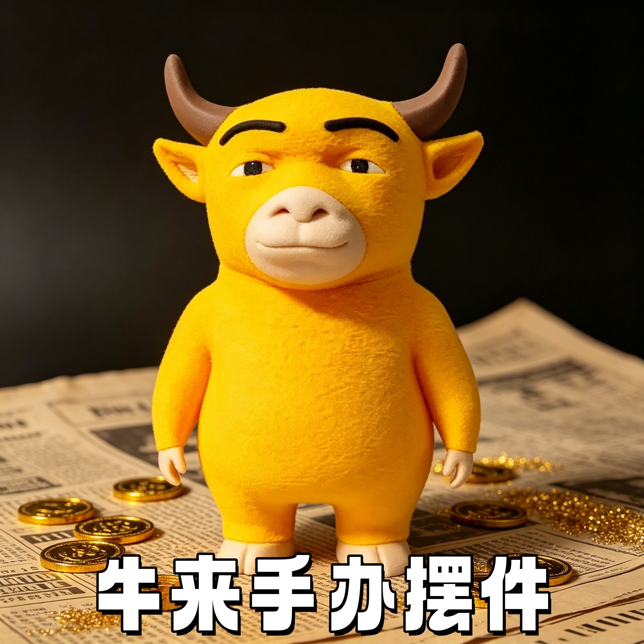 牛来手办3D立体打印桌面摆件