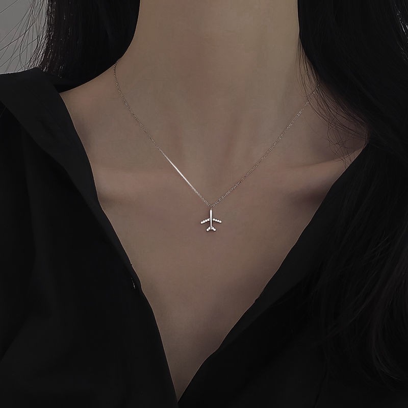 小飞机项链女小众设计锁骨链ins个性冷淡风时尚轻奢颈链厂家直销