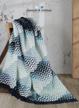 SPW毛毯办公室午睡毯土耳其进口保暖四季沙发盖毯空调房披肩毯