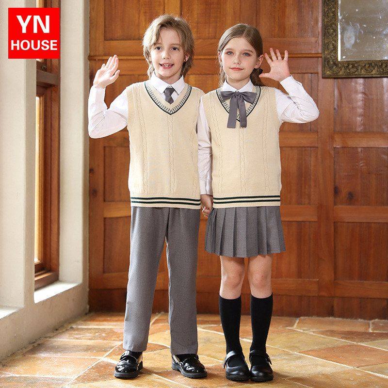 学院风针织毛衣马甲背心套装学院风小学生校服幼儿园园服男女班服,个性定制/设计服务/DIY,工作服/校服/商务服定制/加工,淘宝优惠券,粉丝福利购,淘宝优惠卷