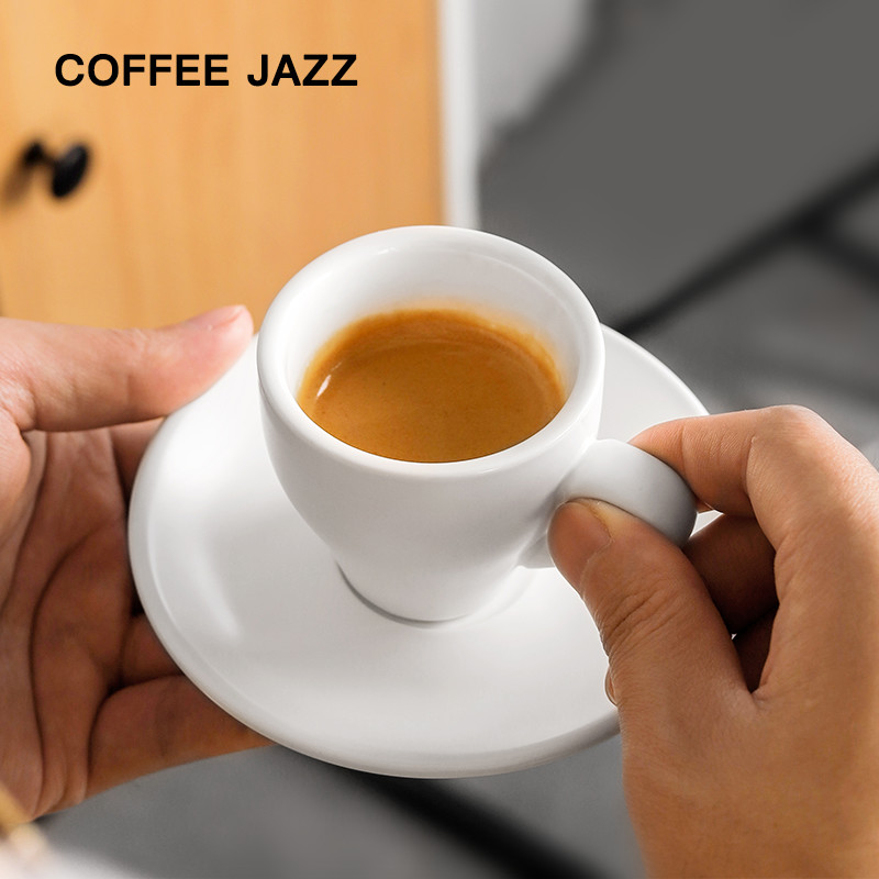 COFFEE JAZZ意式浓缩咖啡杯陶瓷杯欧式杯子80ml Espresso杯碟套装 餐饮具 咖啡杯 原图主图