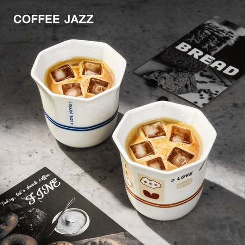 COFFEEJAZZ陶瓷咖啡杯八角杯