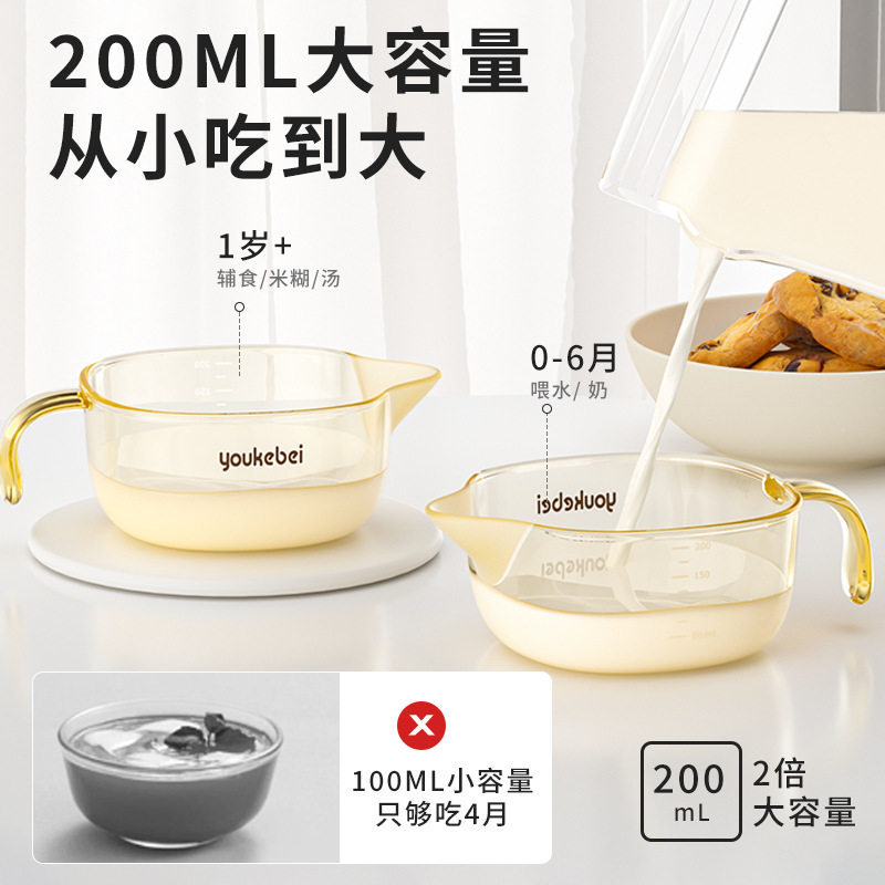 婴儿辅食碗新生儿专用碗PPSU宝宝喂水喂奶软勺嘴吃米糊勺辅食工具