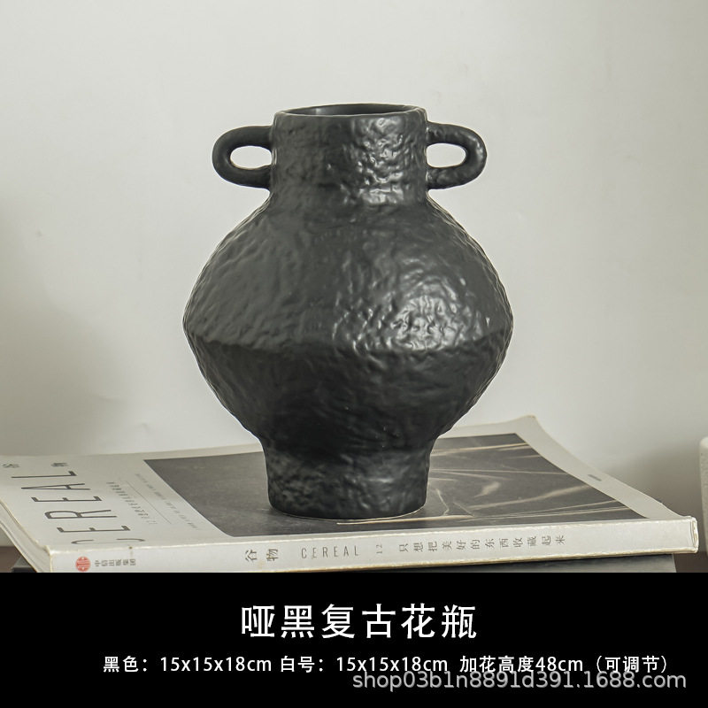 ins复古侘寂花瓶仿真花个