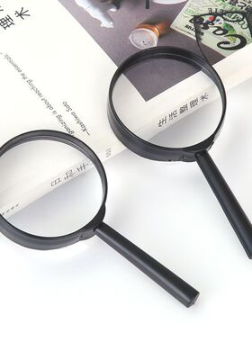 60mm放大镜阅读学生高清高倍正品超大老年人扩大镜塑料柄大号老花