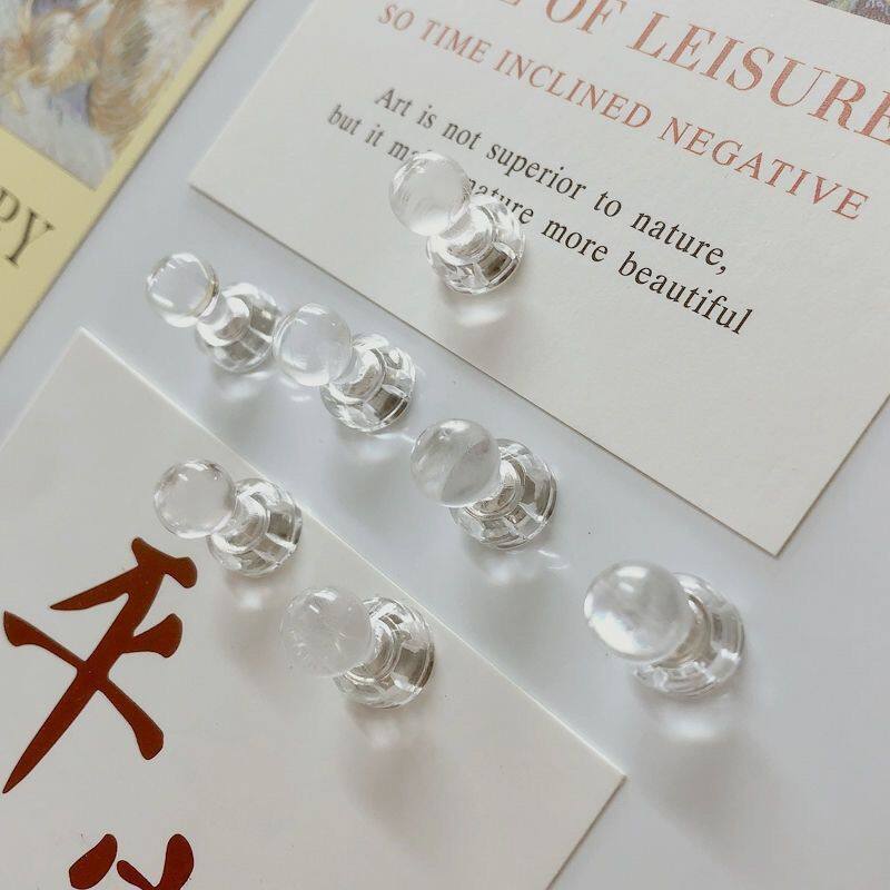 透明磁吸图钉冰箱贴封口磁性贴小号密封磁力贴创意北欧ins风磁吸