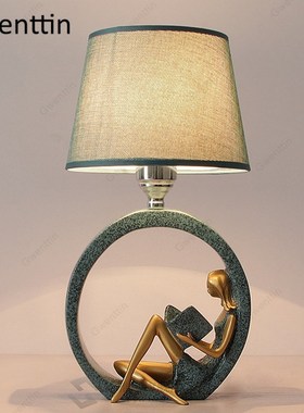 Reading Girl Table Lamp Modern Standing Desk Light for Bedro