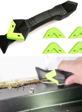 6pcs 3 in 1 Glass Glue Angle Scraper with Squeegee Heads Til