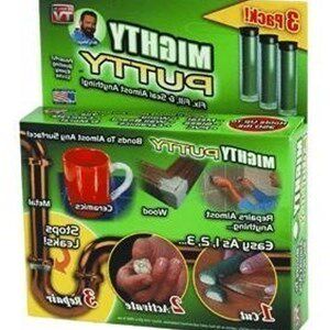 MAGIC MIGHTY PUTTY 3 PK FILL SEAL GLUE DRYWALL Random color