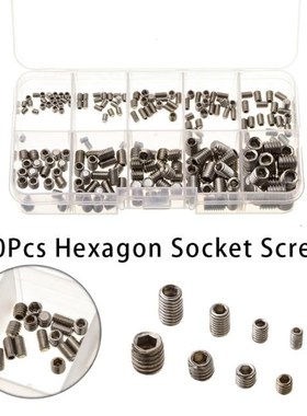200Pcs/Set 304 Stainless Steel Grub Screws Kit M3/M4/M5/M6/M
