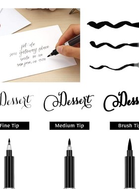 3pcs Calligraphy Pen Set Fine Liner tip Medium Brush Pens fo