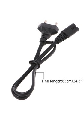 2-Prong Pin AC EU Power Supply Cable Lead Wire Power Cord Fo