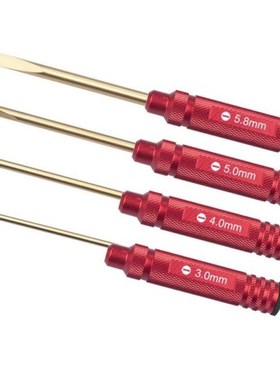 4Pcs RJX 3.0mm/4.0mm/5.0mm/5.8mm Flat Head Screw Driver Tool