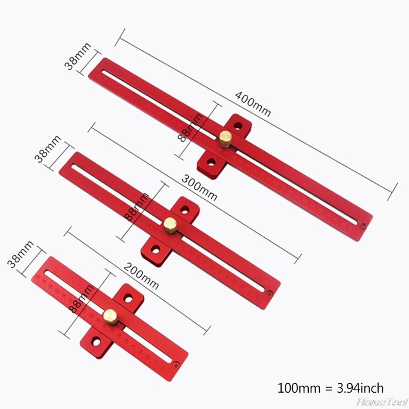 Aluminum Alloy Metric Line Scribe Ruler Positioning Measurin - 实物图