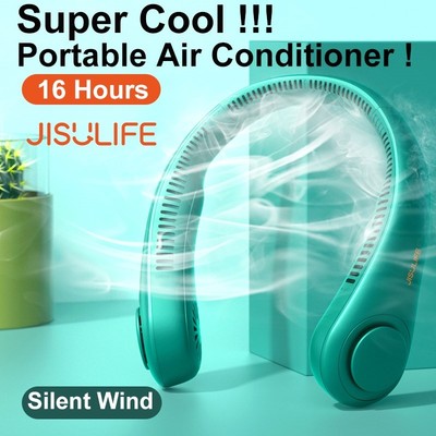 JISULIFE Mini Neck Fan Portable Bladeless USB Rechargeable M