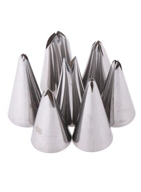 7pcs/set Cake Decor Tool Leaves Nozzle Stainless Steel Icing