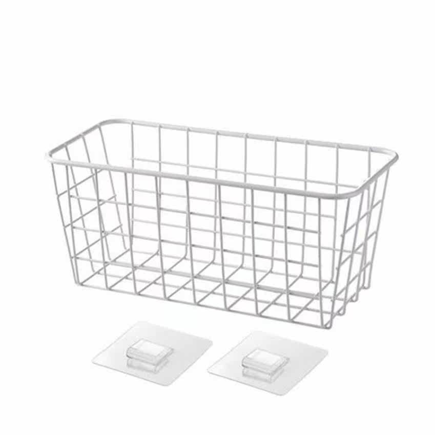 Storage-Basket Wall-Hanging-Rack Kitchen-Accessories Rectang - 实物图