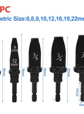 5pcs Copper Pipe Drill Bits Flaring Hex Handle Practical Tub