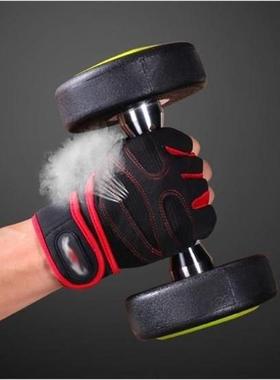 men weight lifting gym gloves training fitness wrist wrap