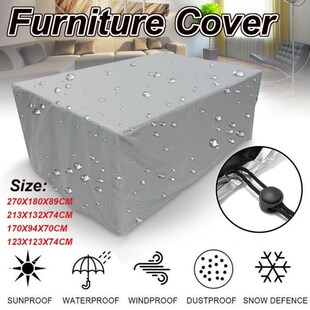 Waterproof Oxford Cloth Furniture Covers Gray Outdoor Dustpr