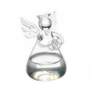 Transparent Angel Vase Crystal Glass Vase Flower Arrangement
