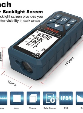 laser distance meter 50M 100M rangefinder laser tape range f