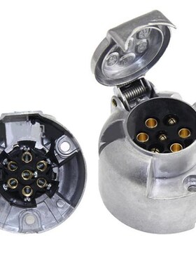 7 Pin Trailer Plug 12V Rv Sockets Towbar Towing 7Pin Metal T