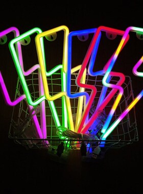 LED Home Neon Lightning Shaped Sign Neon Fulmination Light S