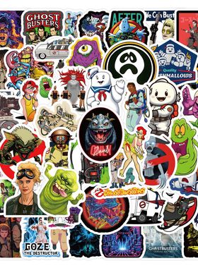 60张欧美Ghost Busters捉鬼敢死队贴纸笔记本电脑行李箱卡通贴纸