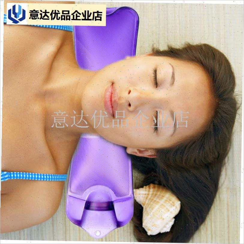 大号长条PVC冲注水热水袋长充水暖M水袋女颈椎热敷送绒布,