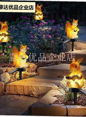 阳能庭院装饰灯 户外防水树脂地插卡H通动物阳台景观花园景观灯,