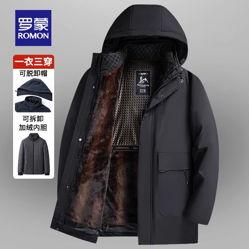 罗蒙爸爸冬装棉衣外套男士加绒