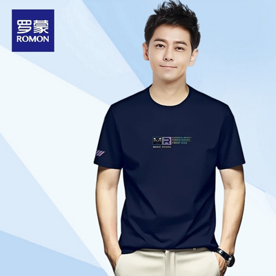 罗蒙夏季新款男士短袖T恤
