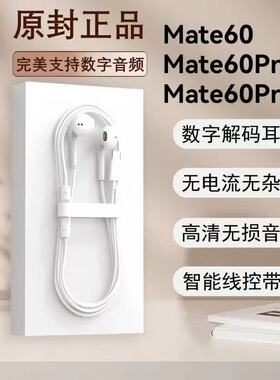 适用苹果华为手机有线耳机3.5mm圆孔typec扁口入耳式带线控麦正品