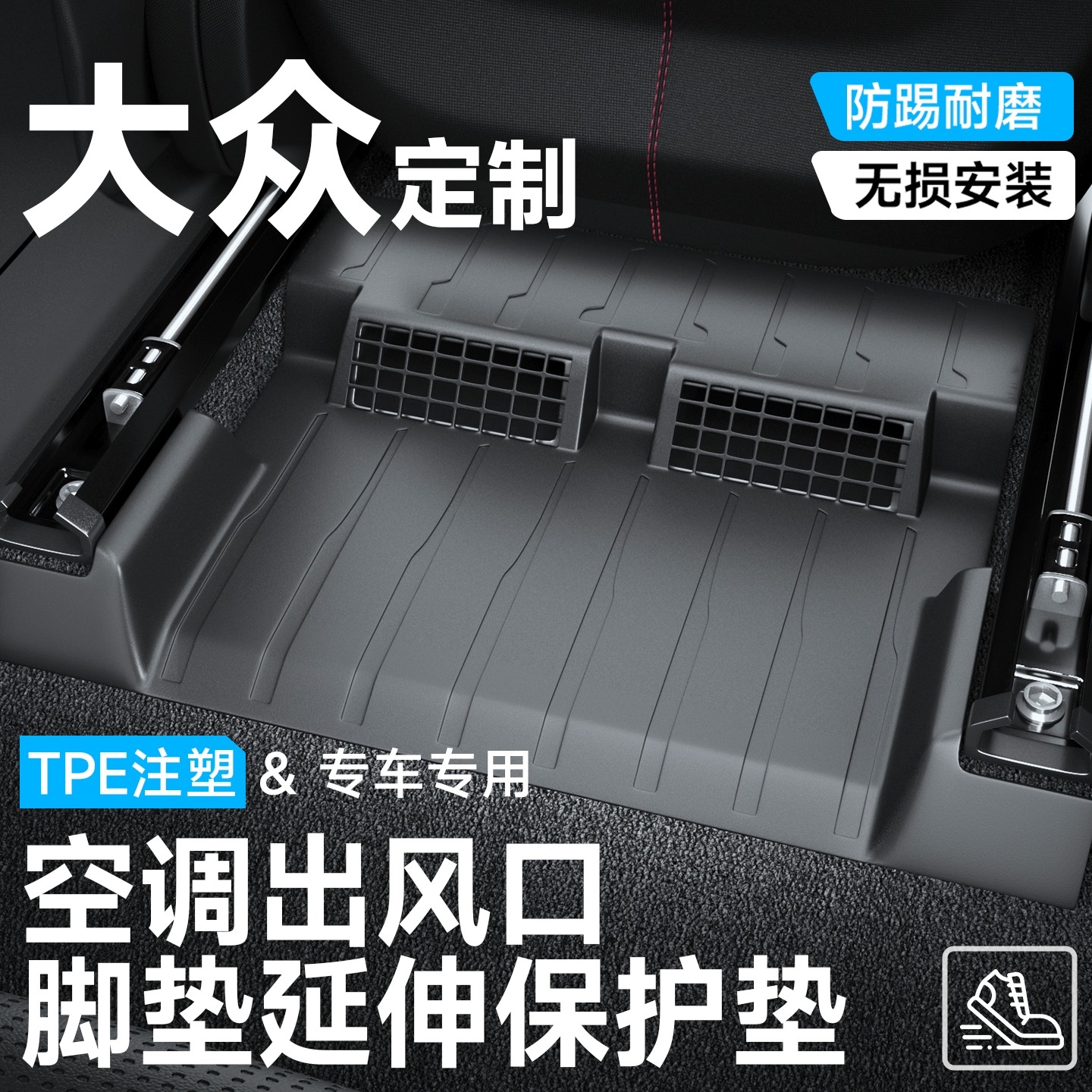 适配大众帕萨特PRO迈腾B8/B9配件后排座椅下空调出风口保护罩