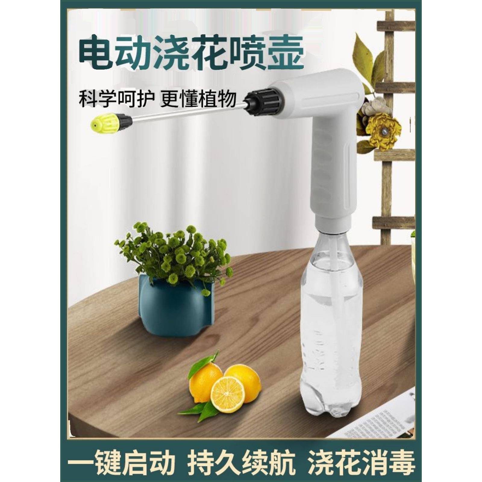 电动浇花喷壶神器多功能浇水喷水洒水壶可充电自动水枪小号喷雾器