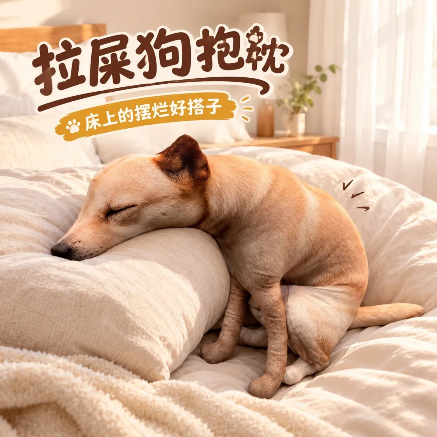 嗯嗯狗玩偶抱枕抽象猎奇拉屎狗