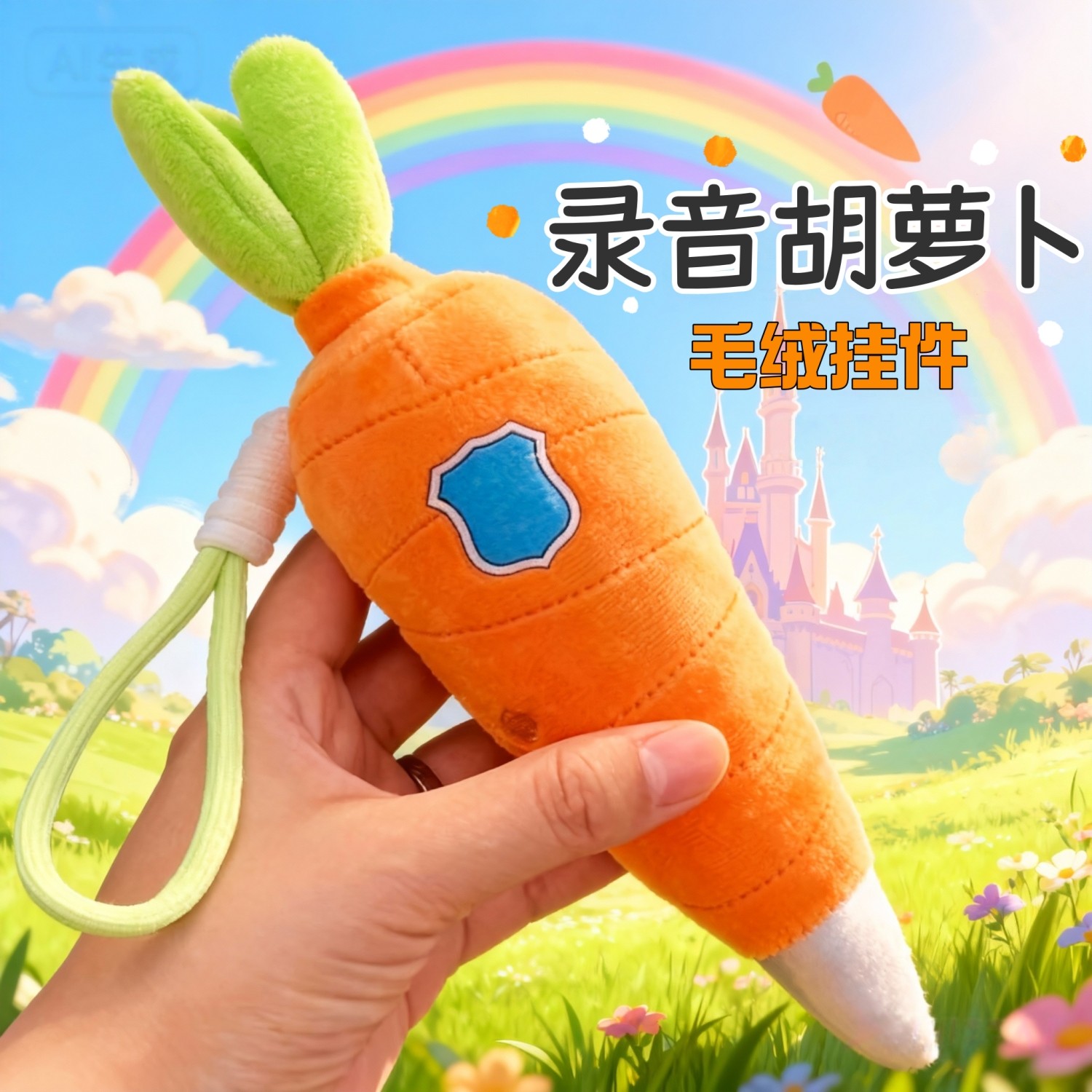 可爱创意朱迪录音胡萝卜毛绒挂件疯狂动漫动物城周边包包挂饰玩偶