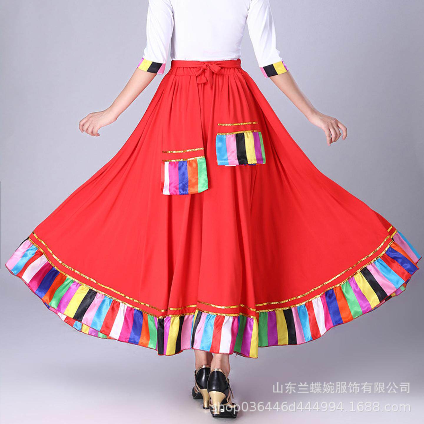 藏族舞蹈演出服装女成人广场舞