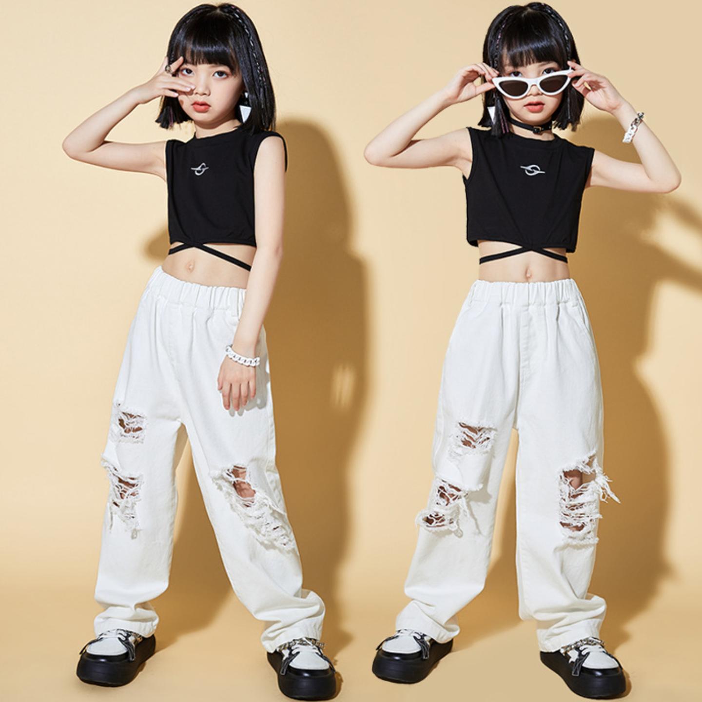 街舞儿童潮服套装嘻哈演出服夏款