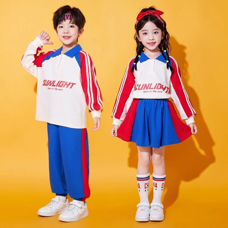 儿童啦啦队演出表演服学生舞蹈服