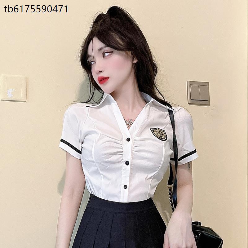 足浴技师工作服女新款气质百褶裙按摩美容酒店沐足疗会所衬衫工衣