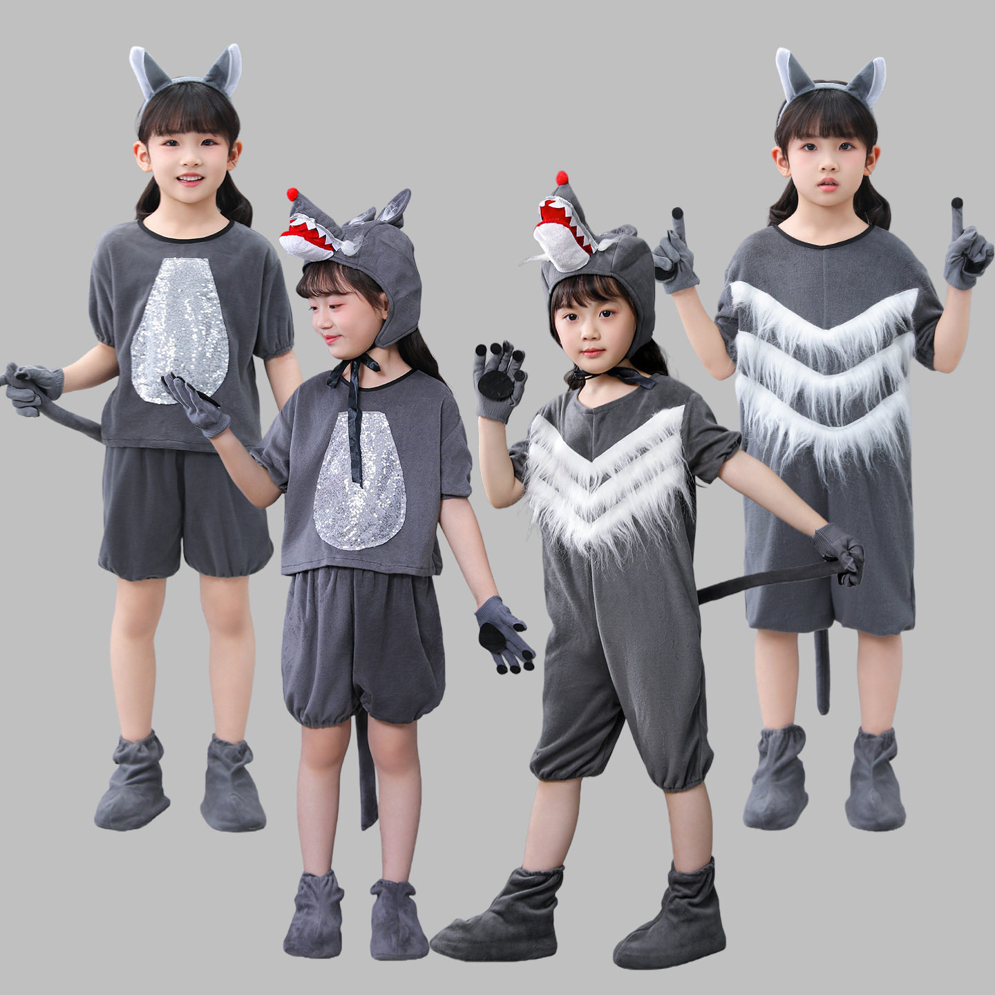 新款儿童动物主题表演服小羊与含