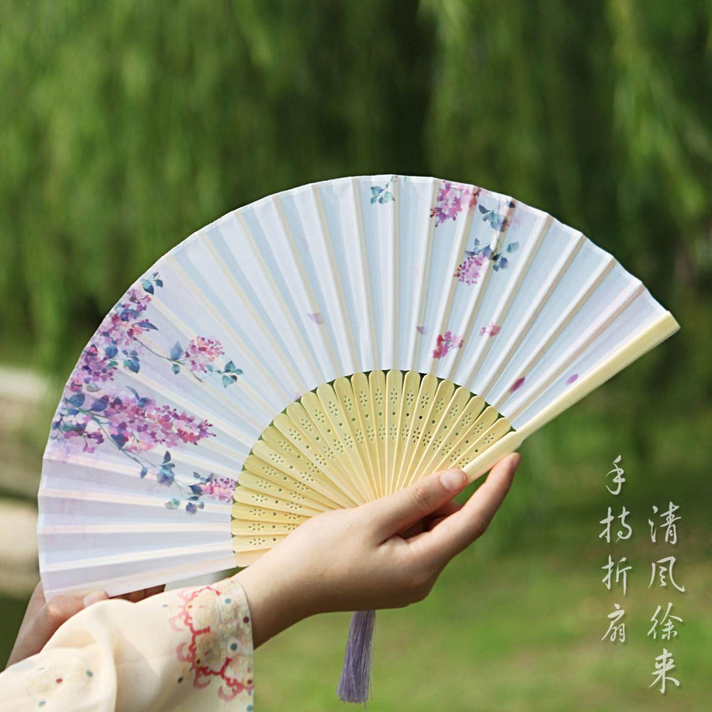扇子古风中国风女式汉服旗袍舞蹈